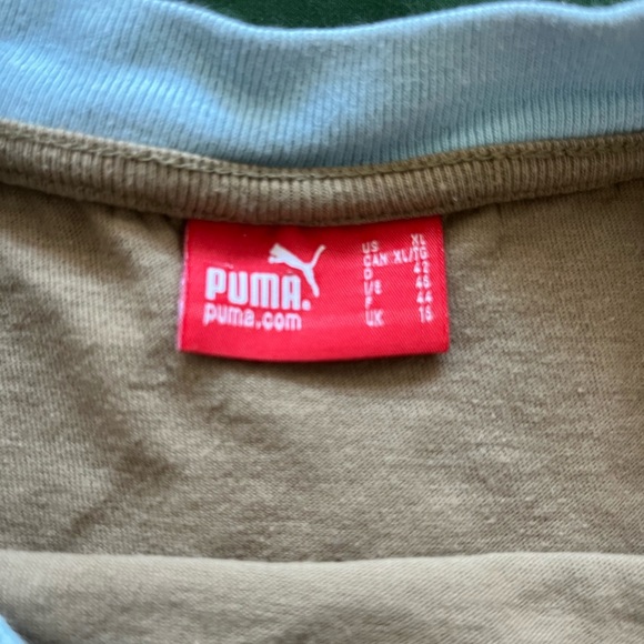 PUMA Beige + Light Blue Tshirt - Picture 3 of 4